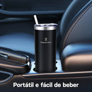 Copo térmico de aço inoxidável da Romantic Crown com canudo