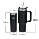 Copo térmico de aço inoxidável da Romantic Crown com canudo