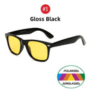 Óculos Lentes Polarizadas Quadradas UV400 Óculos de Sol Amarelos para  Condução