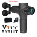 Pistola de massagem profissional 24V com compressa quente e fria elétrica 12 cabeças pistola de fáscia de alta frequência tecido profundo pescoço relaxamento fitness
