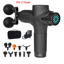 Pistola de massagem profissional 24V com compressa quente e fria elétrica 12 cabeças pistola de fáscia de alta frequência tecido profundo pescoço relaxamento fitness